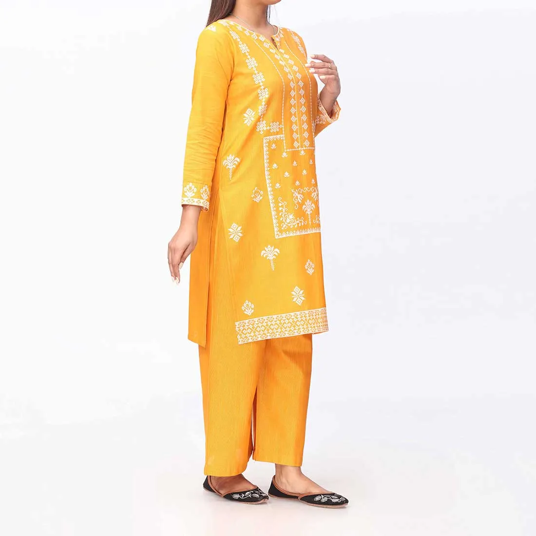 2PC-Embroidered Khaddar Suit PW9126