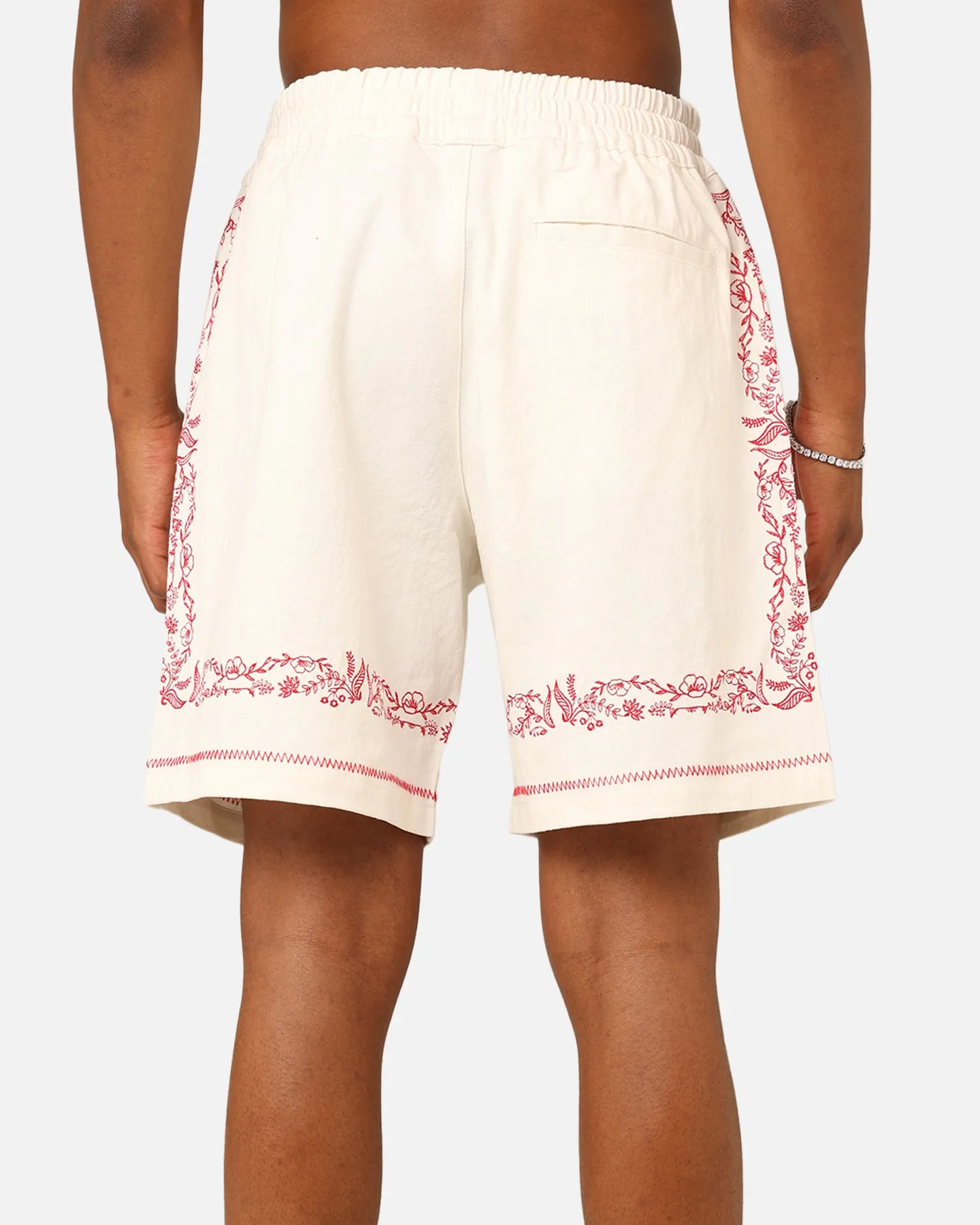 404 Frontier Linen Blend Shorts Off White