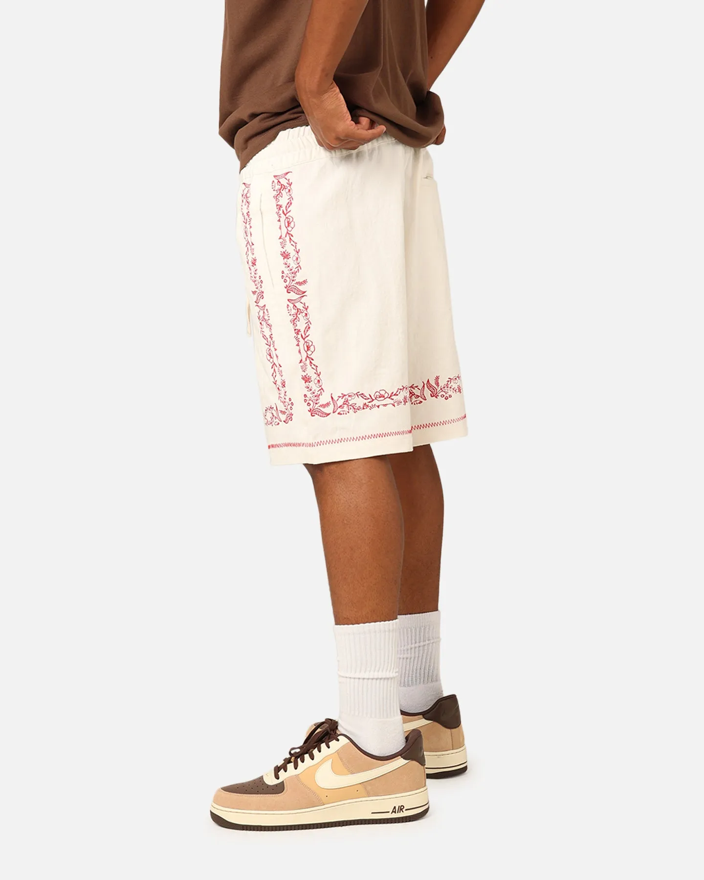 404 Frontier Linen Blend Shorts Off White