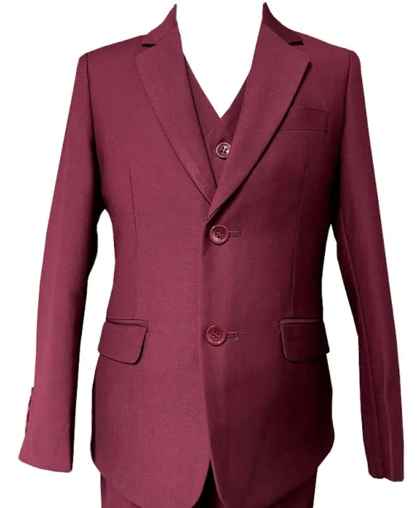 641 - Burgundy Suit. Slim Fit