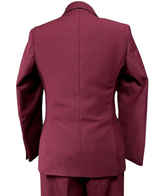 641 - Burgundy Suit. Slim Fit