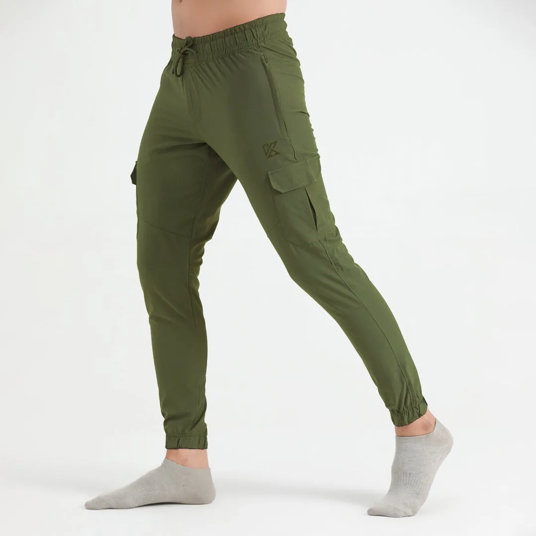 AGILE STRETCH MICRO CARGO TROUSER PANTS FOR MEN