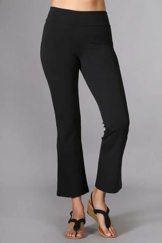 Ankle Stretch Pants with Slight Bell Flare - Plus Size Made in USA