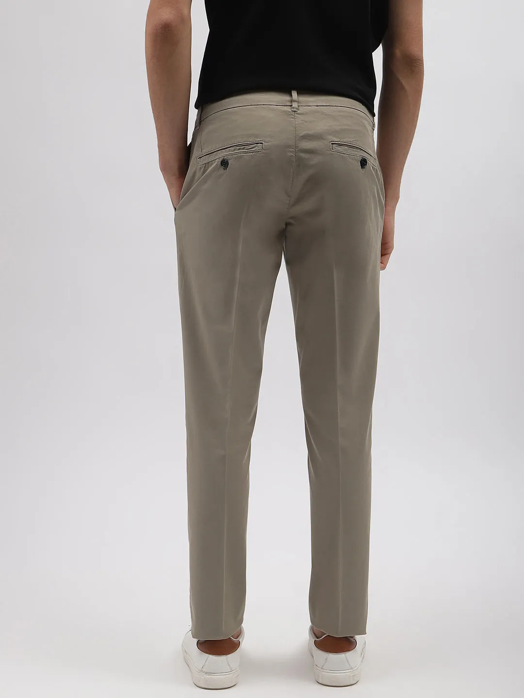 Antony Morato Men Brown Solid Skinny Fit Mid-Rise Trouser