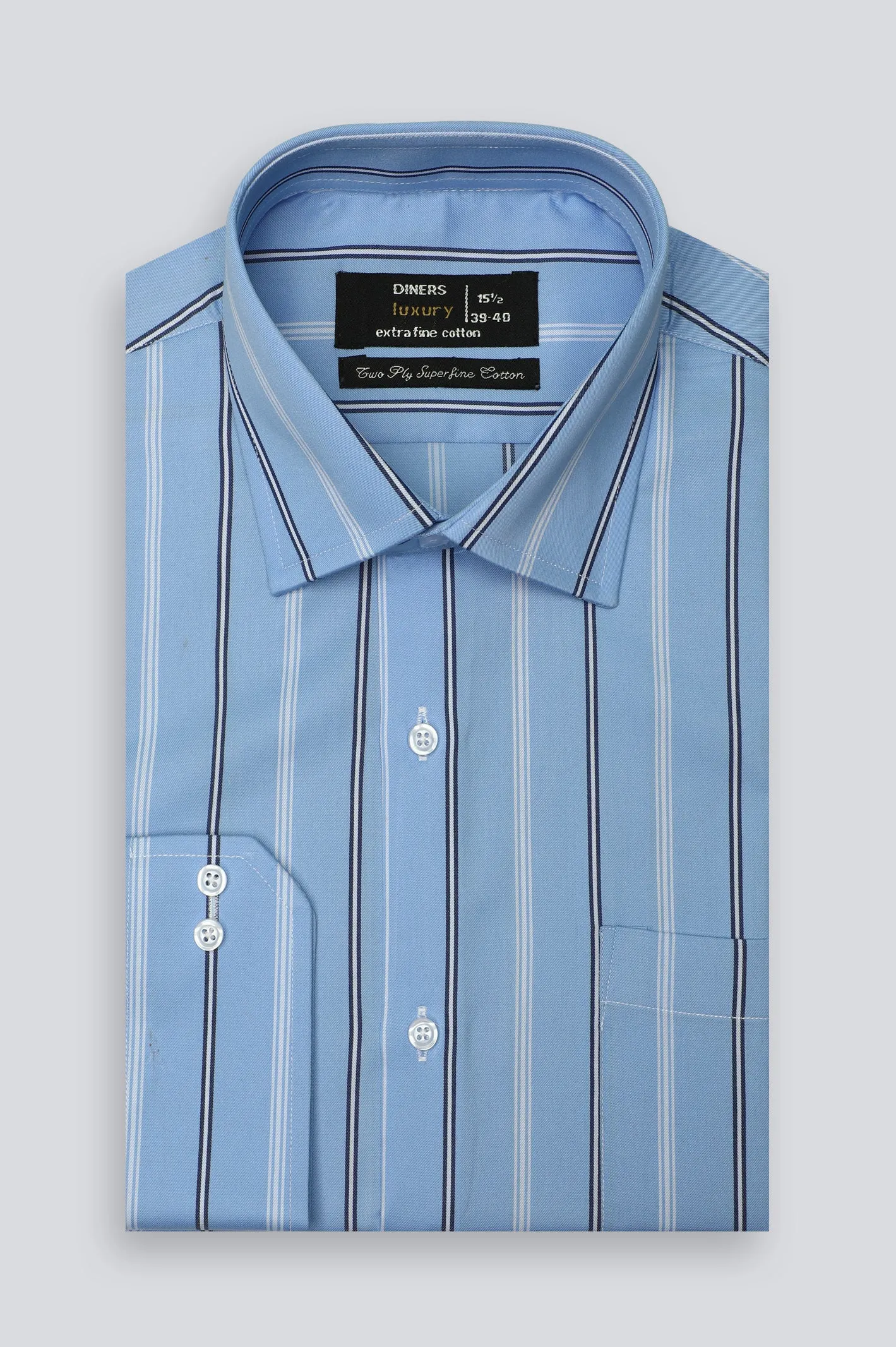 Blue Broadstripes Formal Shirt