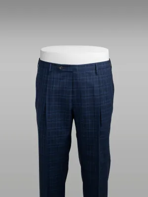 Blue check wool trousers SUMMER