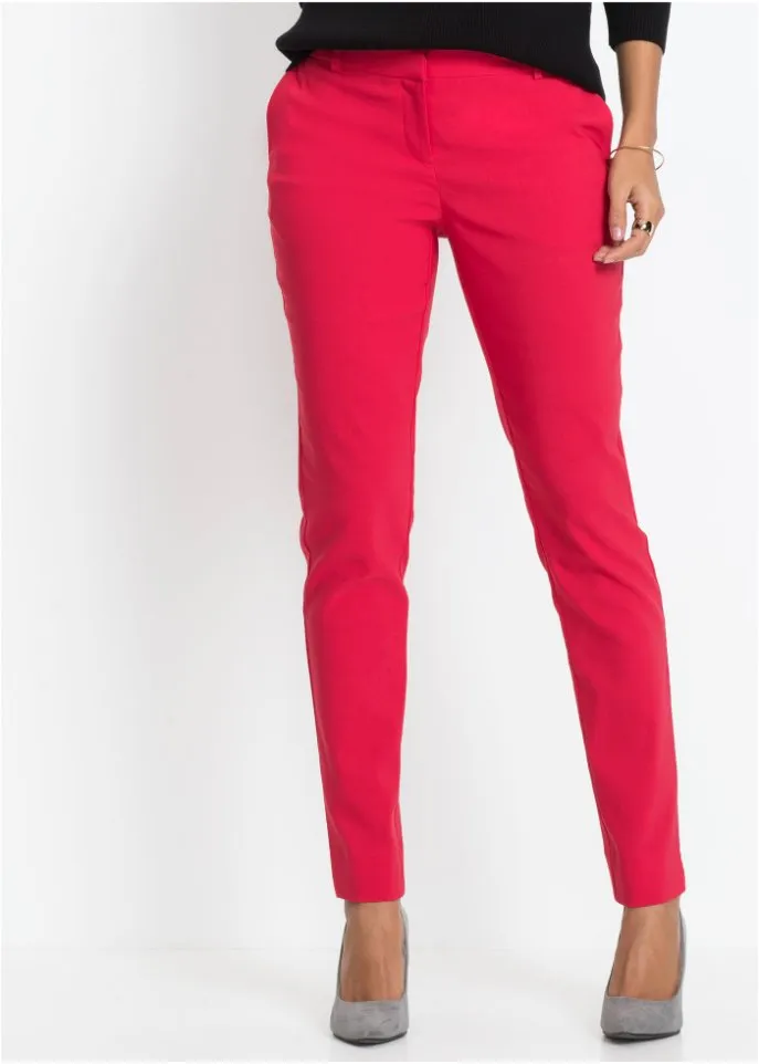 Bodyflirt stretch trousers, red