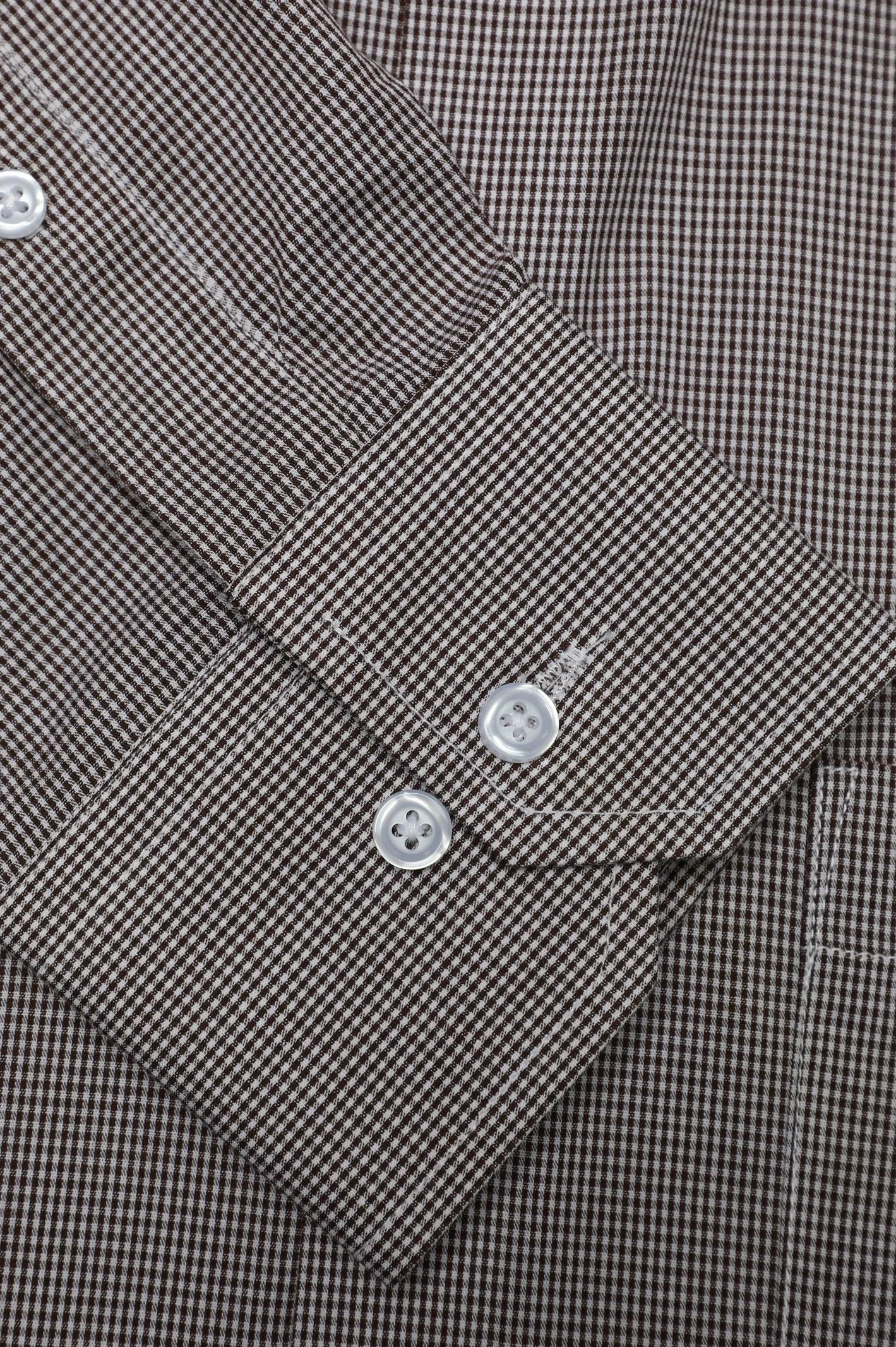 Brown Mini Check Formal Shirt