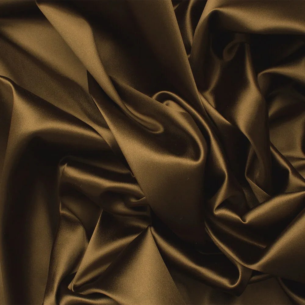 Brown Stretch Satin