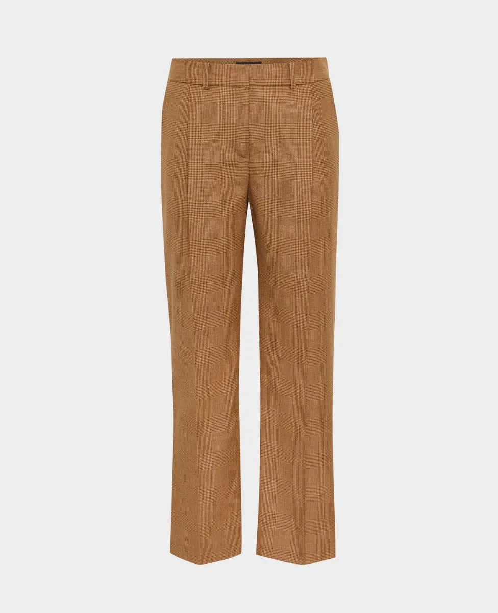 Classic Pleated Tweed Trousers