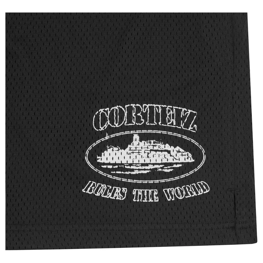 Corteiz RulesTheWorld Mesh Shorts Black