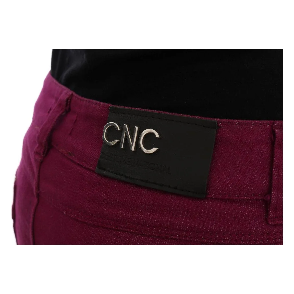 Costume National Elegant Purple Super Slim Jeans