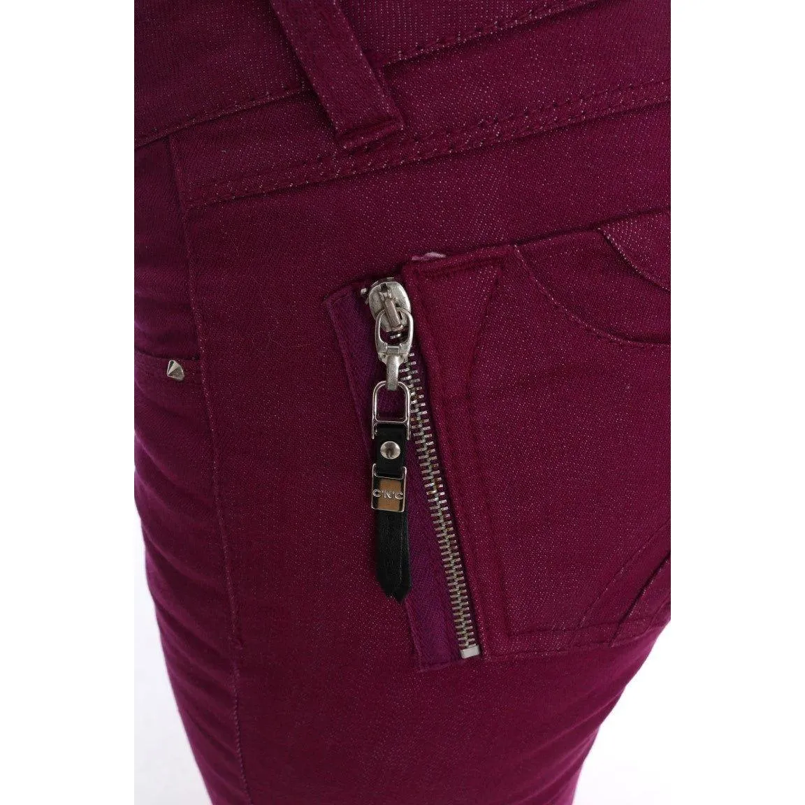 Costume National Elegant Purple Super Slim Jeans