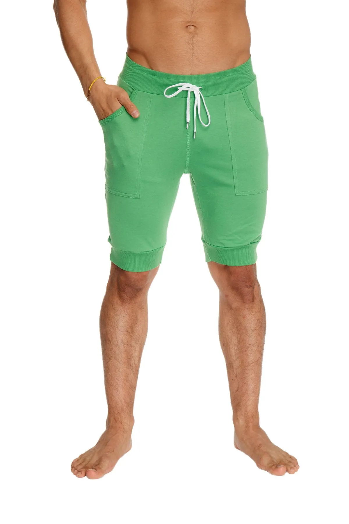 Cuffed Yoga Short (Bamboo Green)