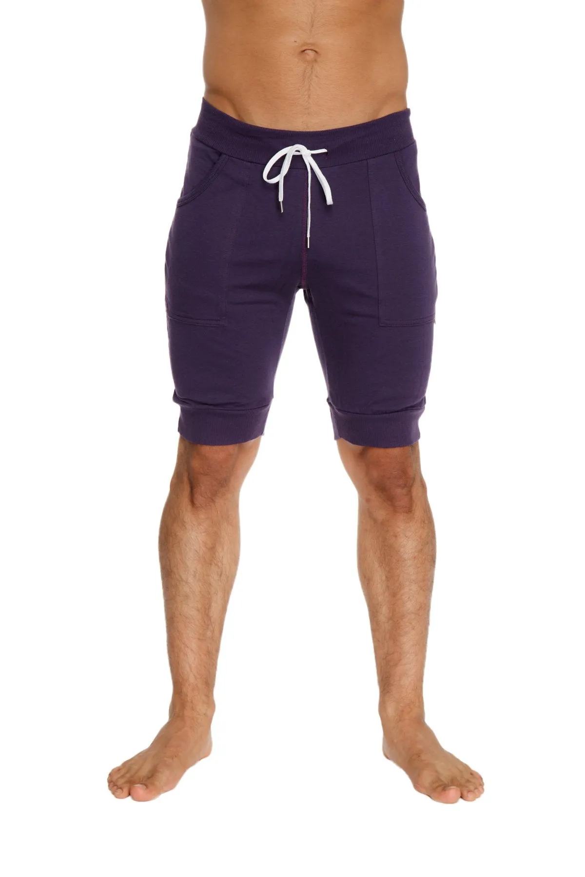 Cuffed Yoga Short (Eggplant)