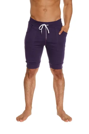 Cuffed Yoga Short (Eggplant)