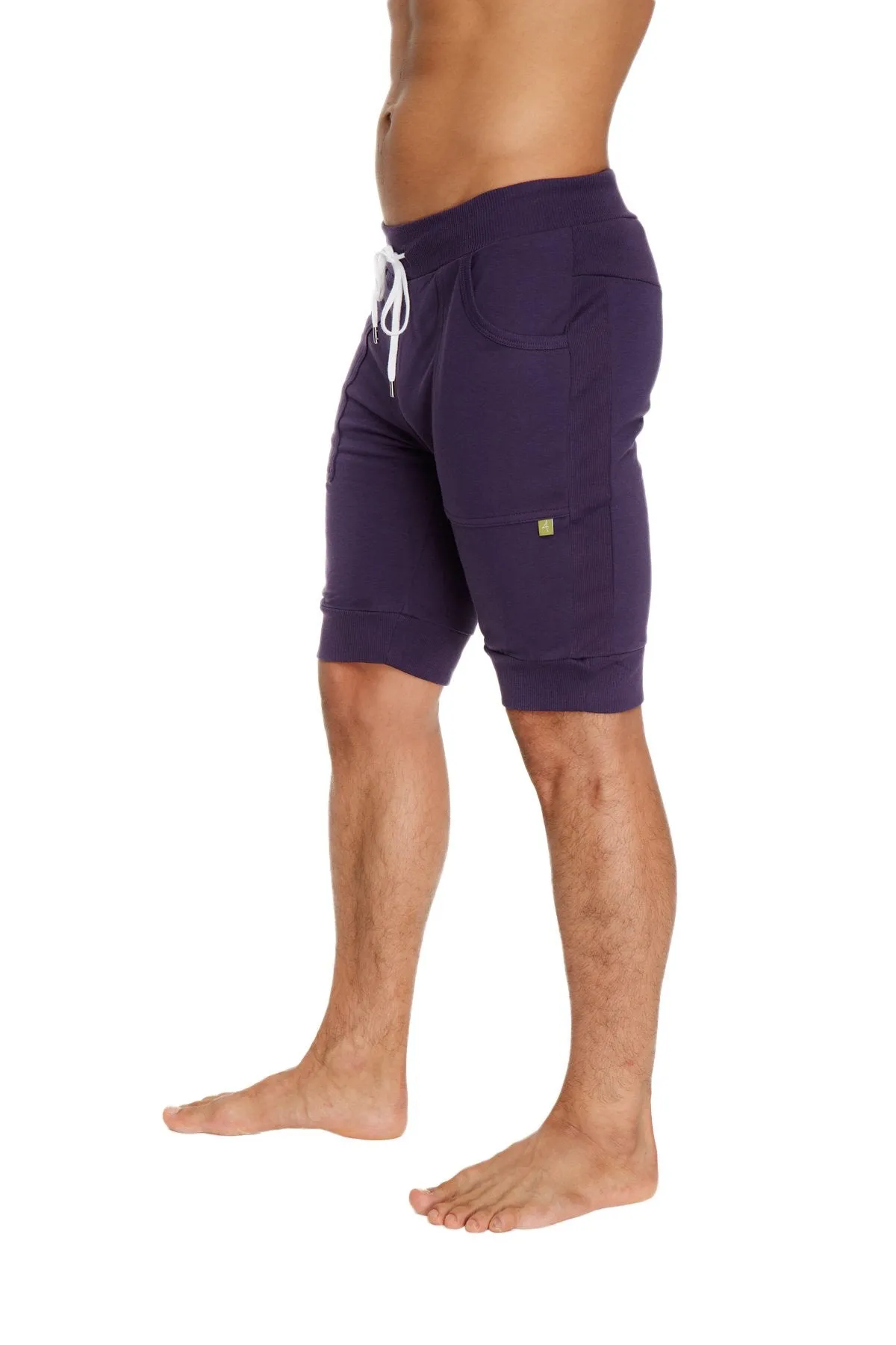 Cuffed Yoga Short (Eggplant)