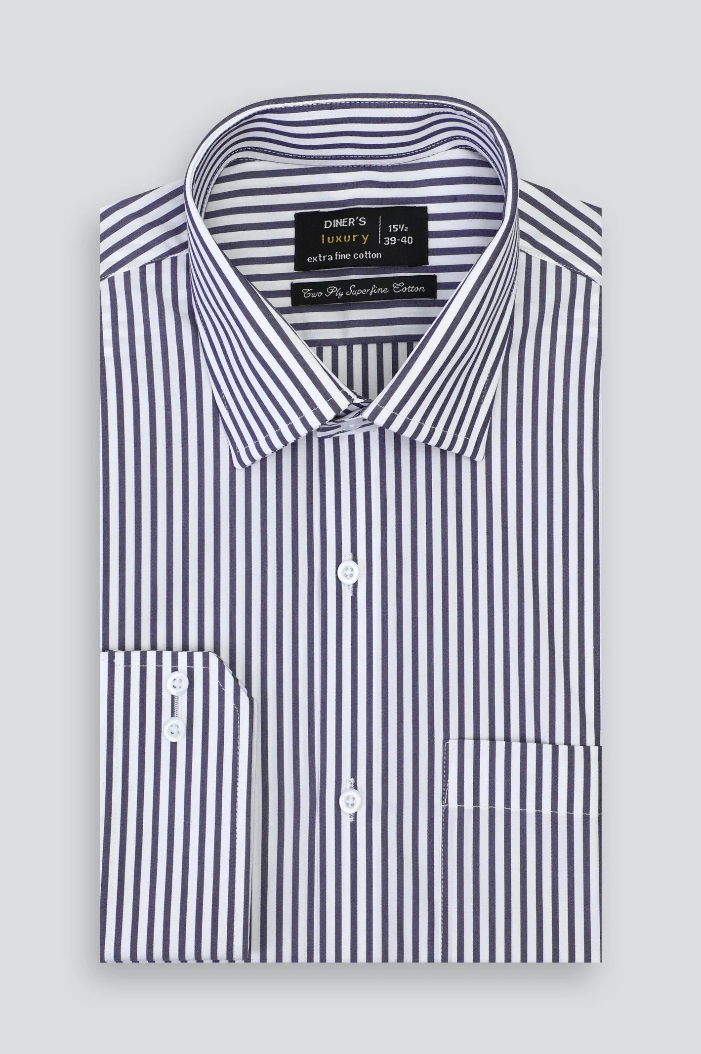 Dark Blue Bengal Stripes Formal Shirt