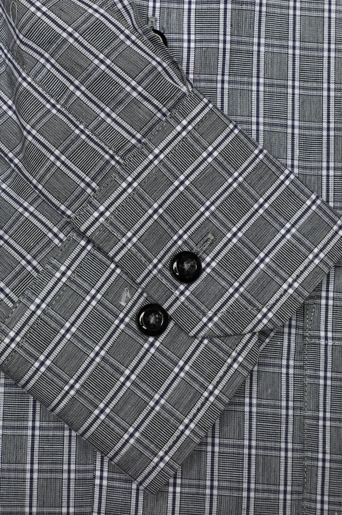 Dark Grey Check Formal Shirt