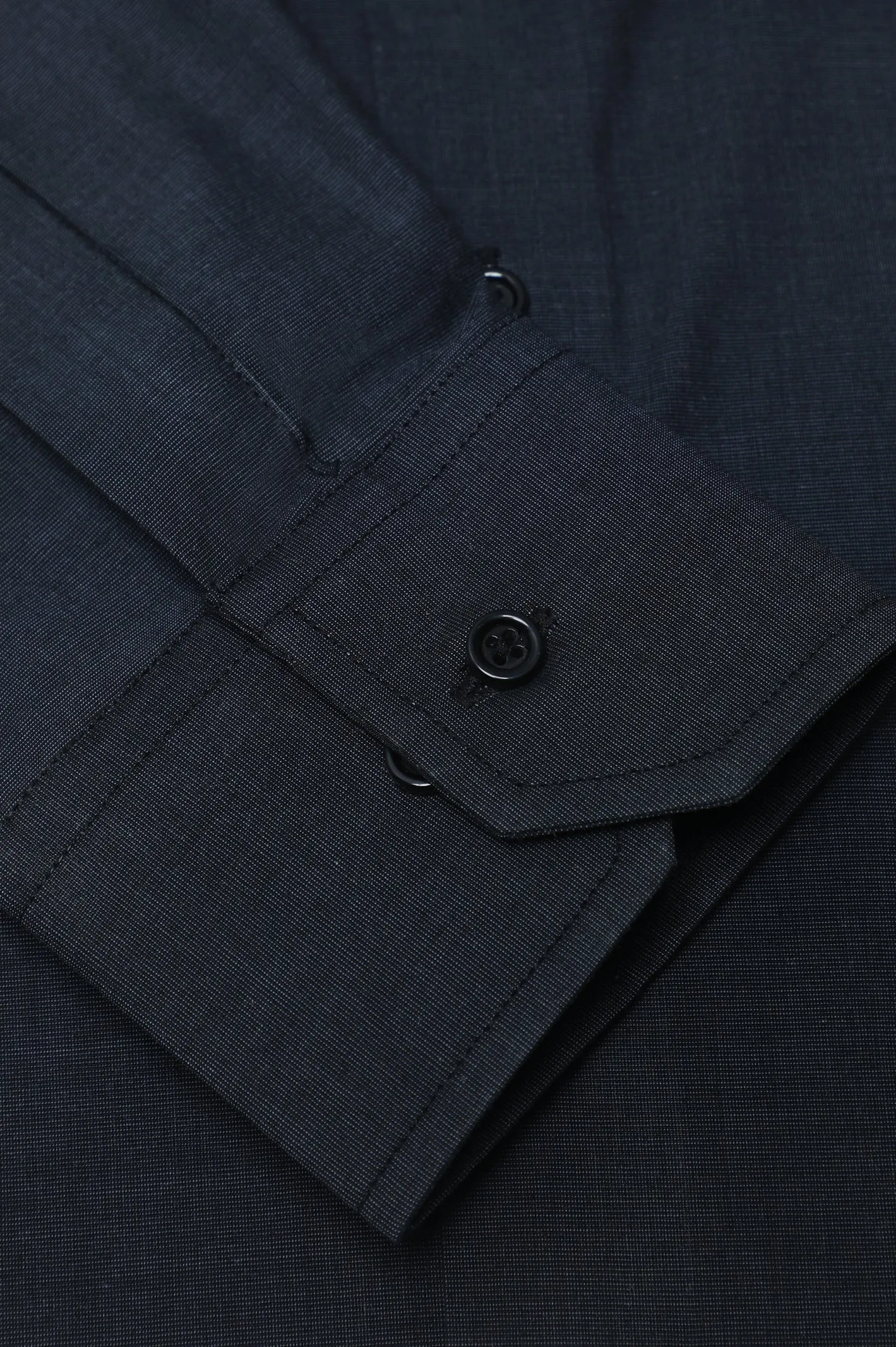 Dark Grey Plain Formal Shirt