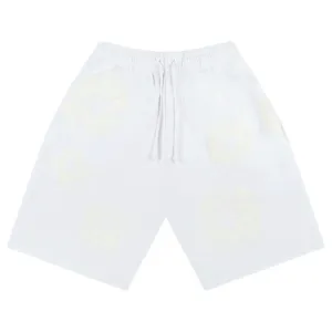 Denim Tears Men's Mono Cotton Wreath Shorts White