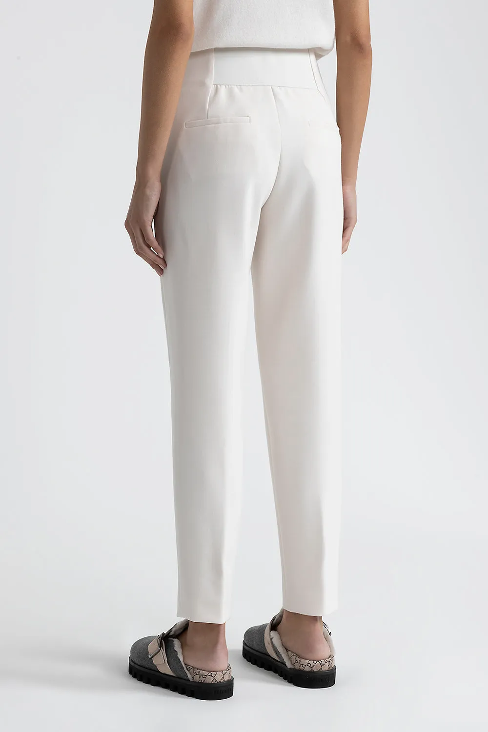 Double stretch viscose cotton fabric trousers