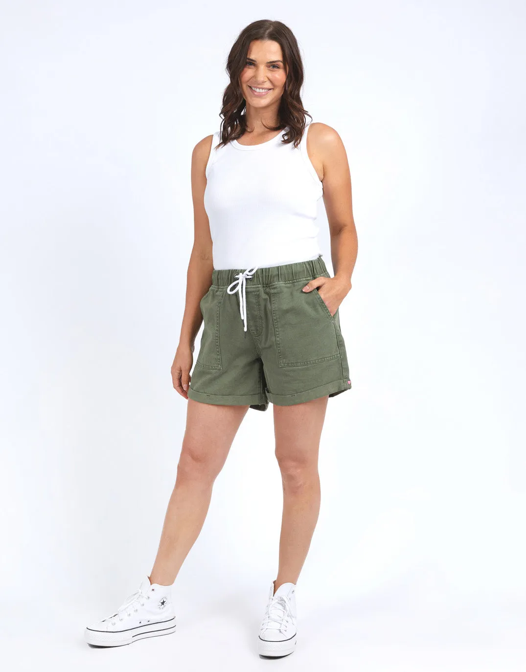 Emma Relaxed Denim Short - Four Leaf Clover