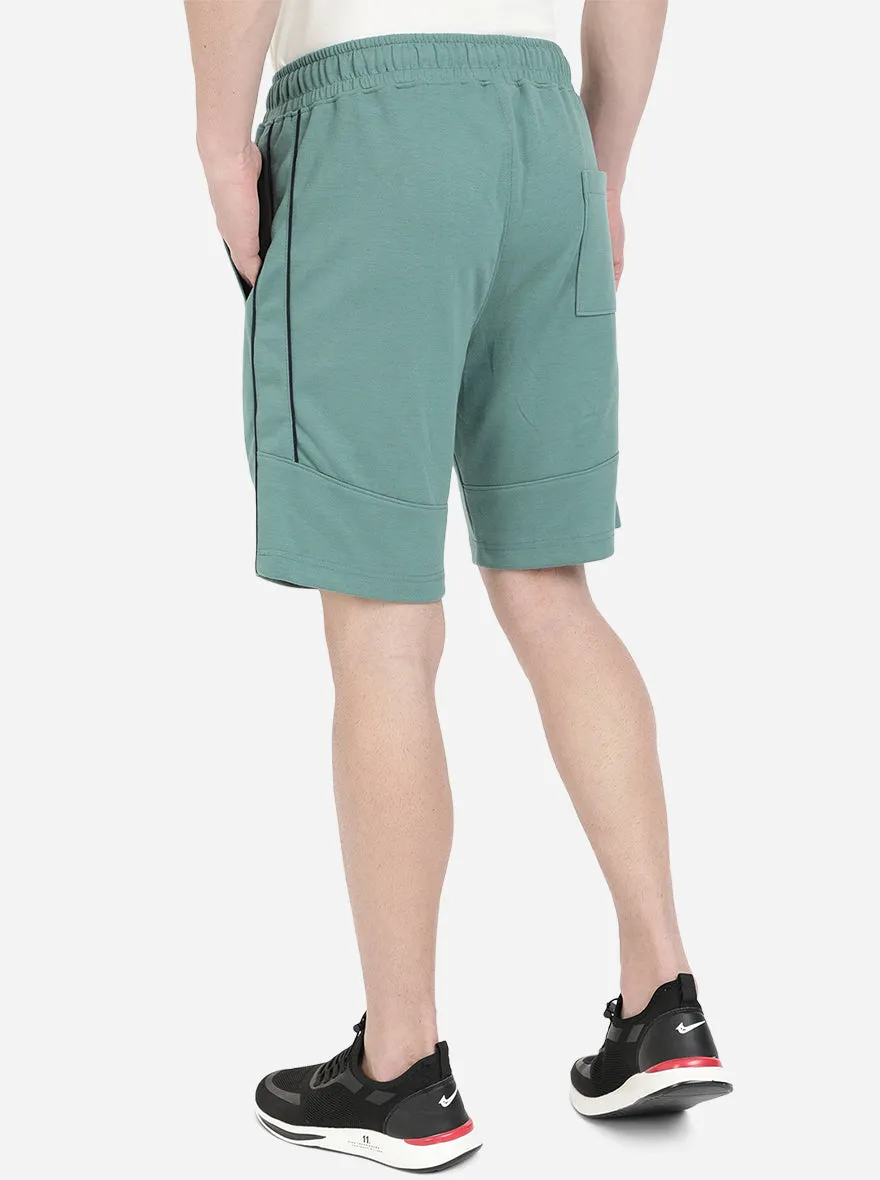 Ever Green Solid Regular Fit Shorts | JadeBlue