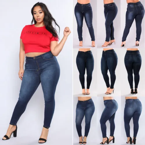 Fashionable Casual Women's High Waist Stretch Skinny Jeans