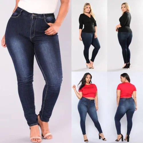 Fashionable Casual Women's High Waist Stretch Skinny Jeans