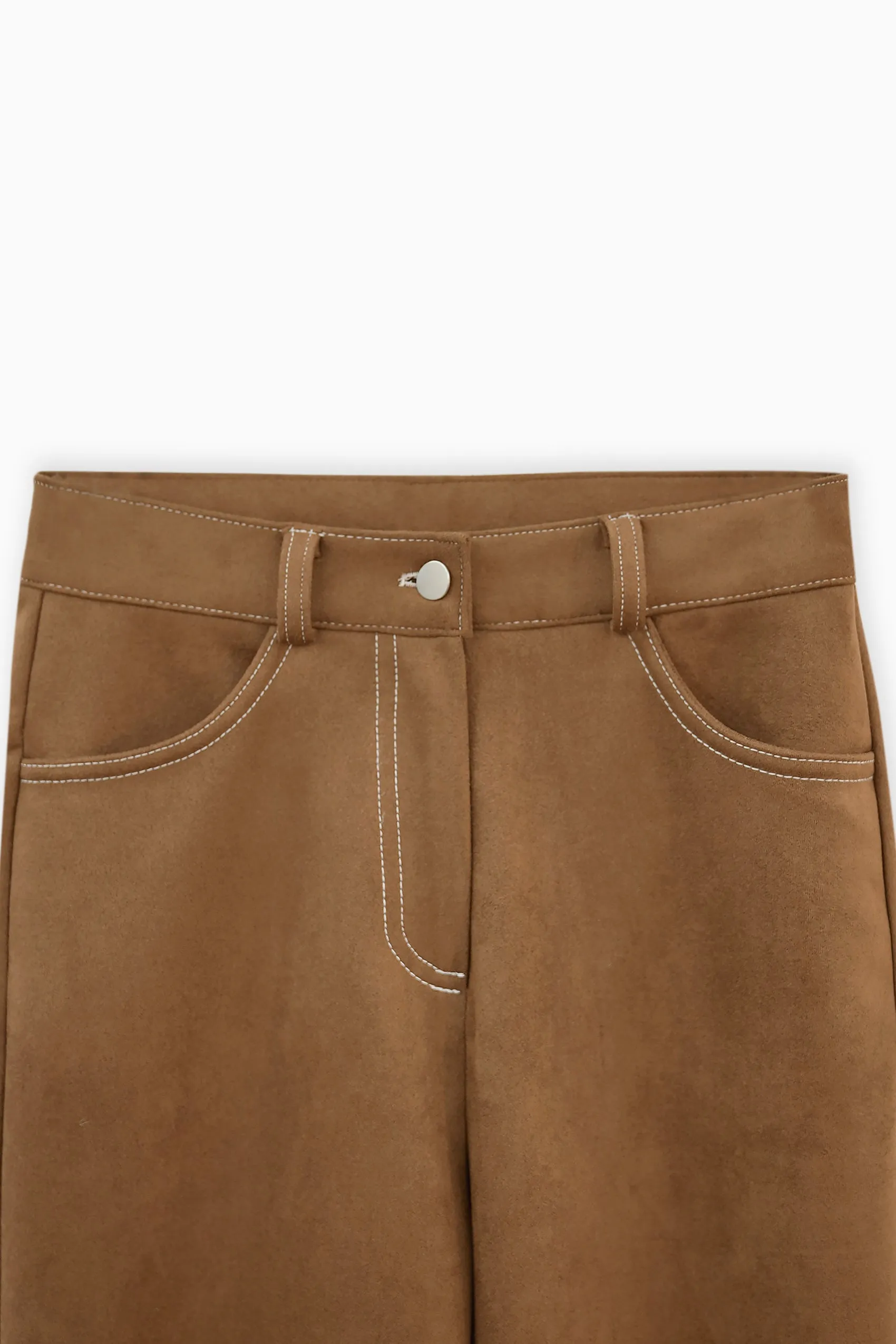 Faux Suede Bootcut Pants