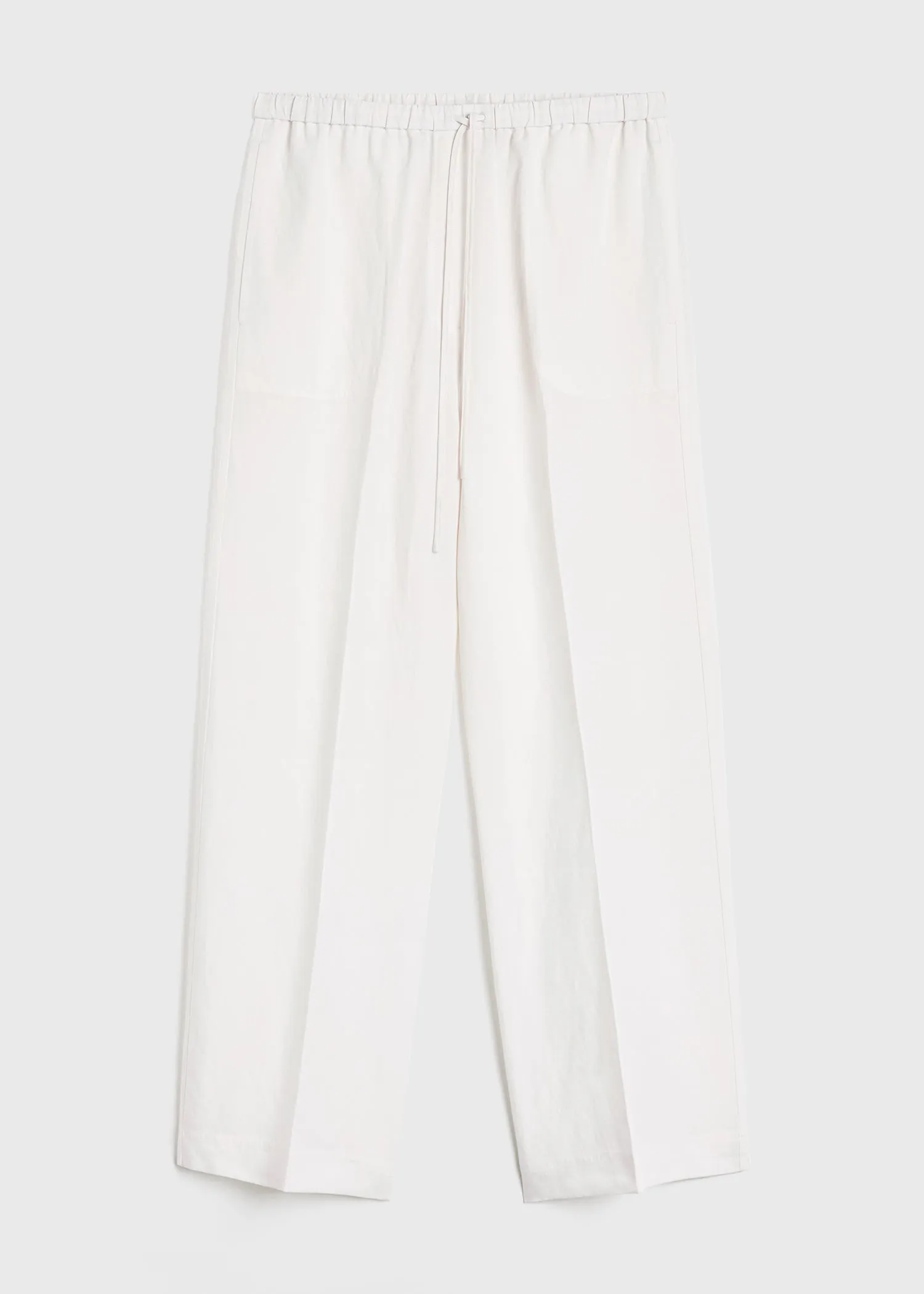 Fluid drawstring trousers off-white