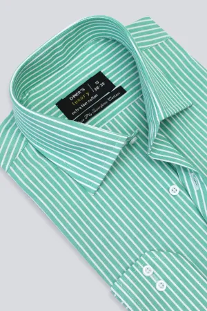 Green Stripes Formal Shirt