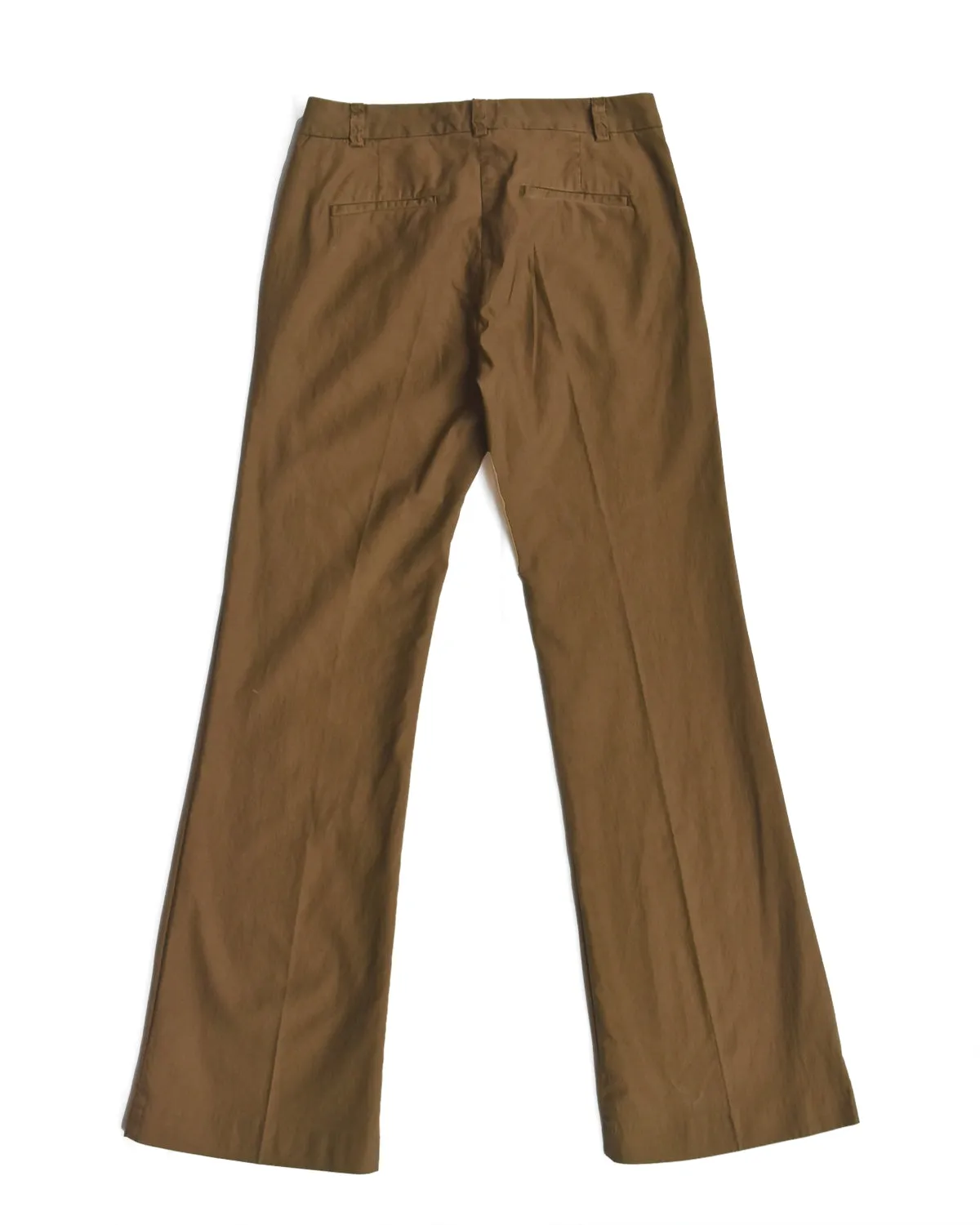 Hannes Roether Brown Pleated Flair Trouser