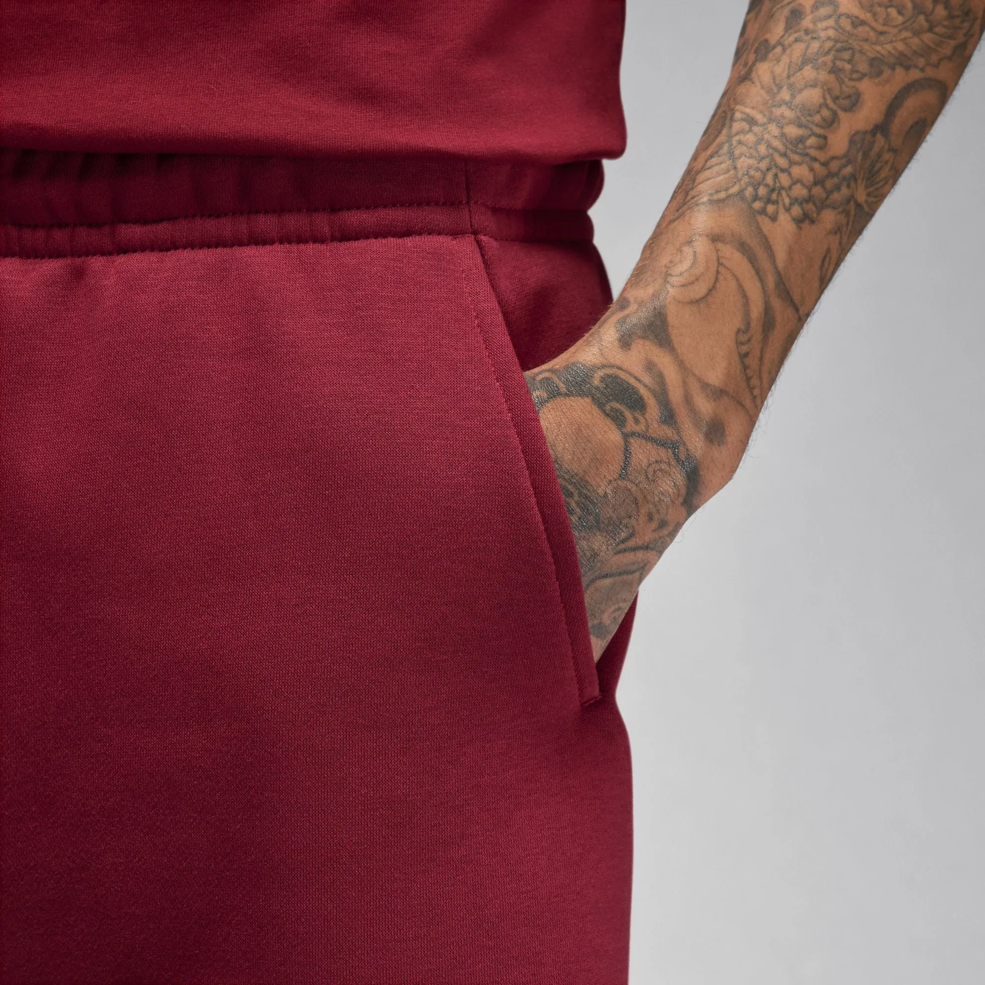 Jordan Brooklyn Fleece Shorts (Burgundy)