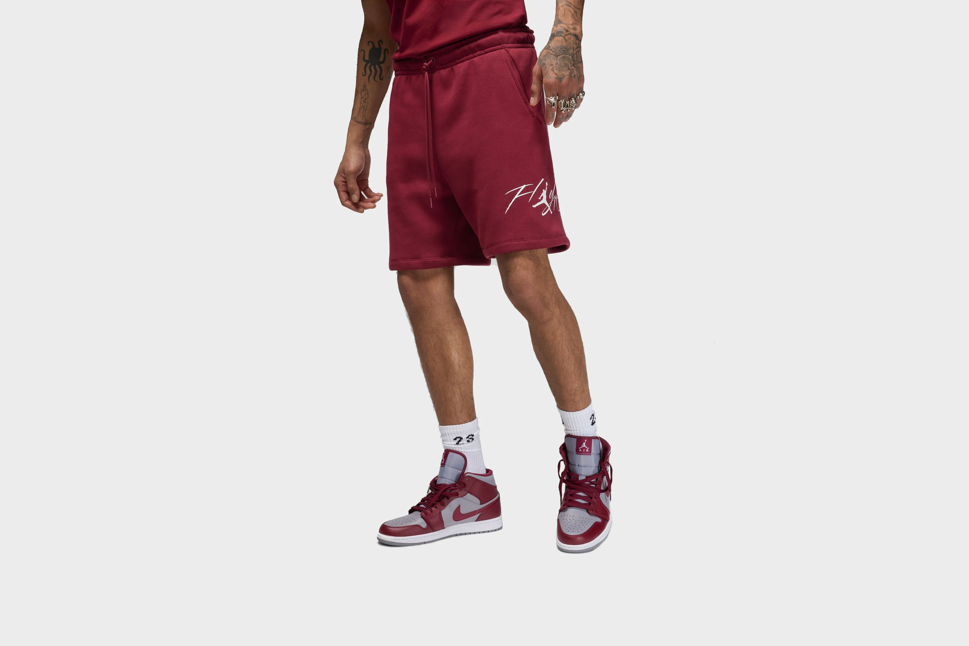 Jordan Brooklyn Fleece Shorts (Burgundy)