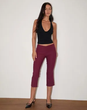 Kila Capri Trousers in Tailoring Burgundy