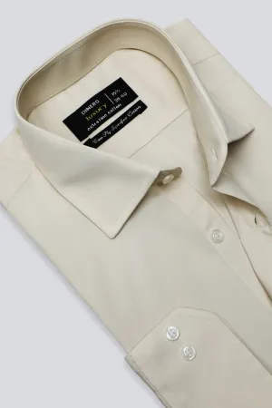 Light Beige Oxford Formal Shirt