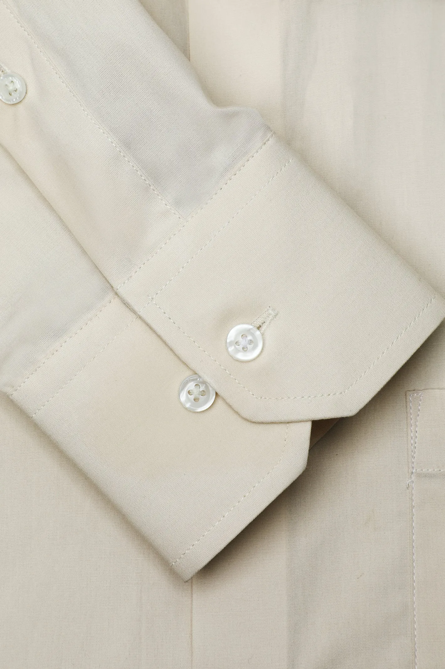 Light Beige Oxford Formal Shirt