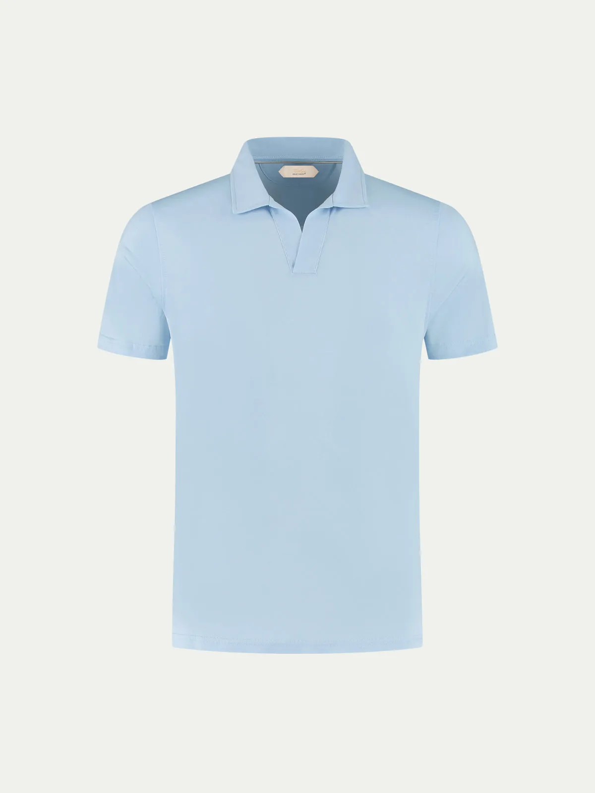 Light Blue Buttonless Polo Shirt