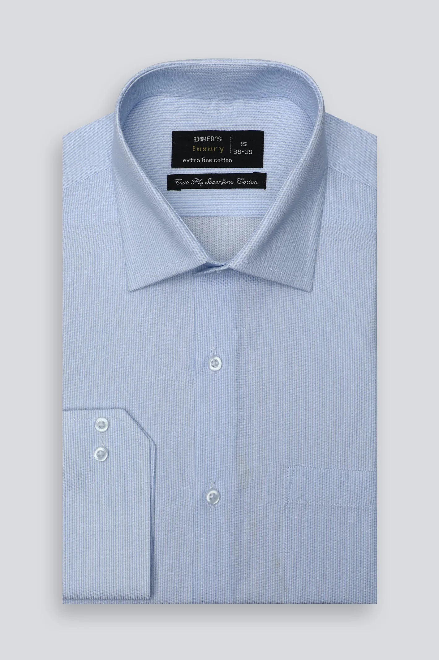 Light Blue Pencil Stripe Formal Shirt