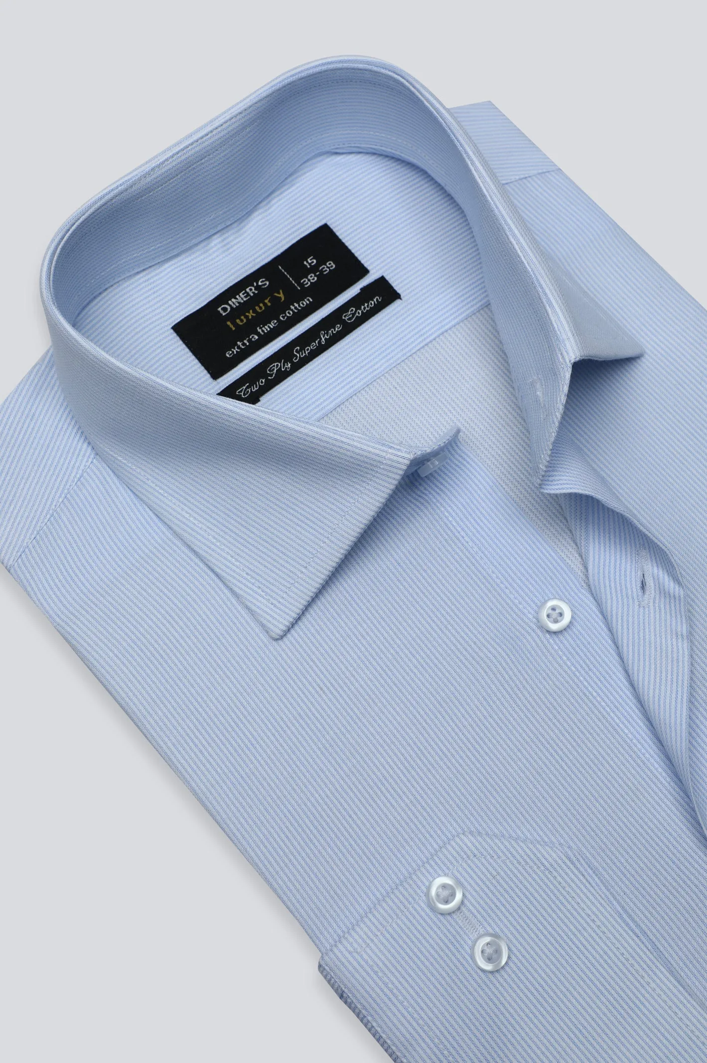 Light Blue Pencil Stripe Formal Shirt