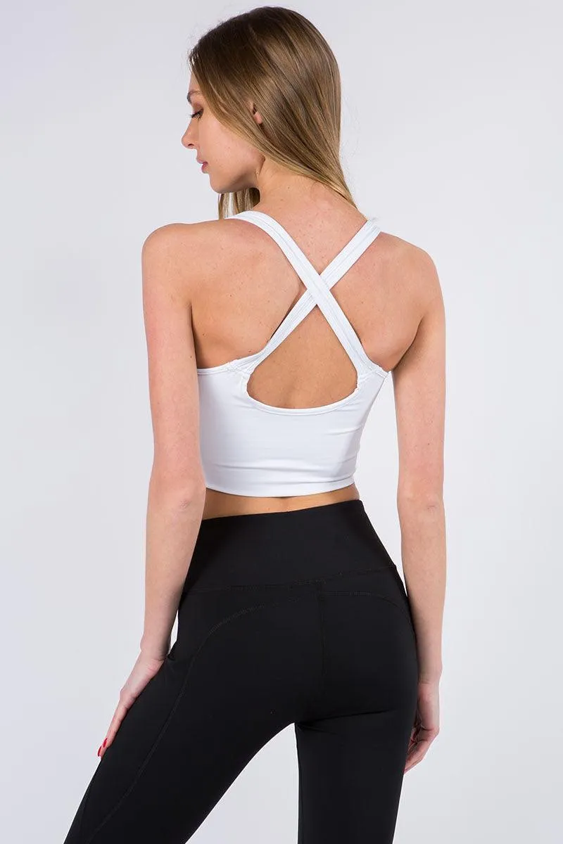 Low Scoop Criss-cross Sports Bra