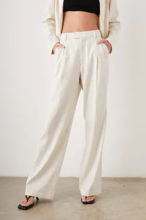 Marnie Trousers Ivory Pinstripe