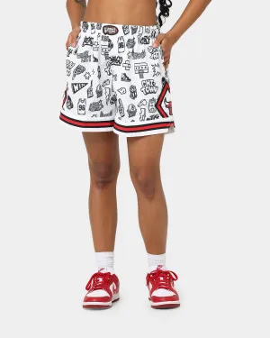 Mitchell & Ness Women's Chicago Bulls Doodle Shorts White