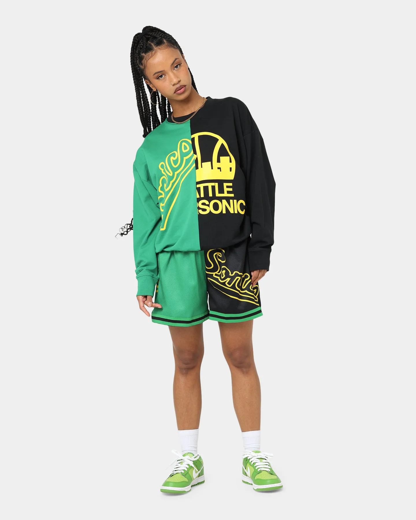 Mitchell & Ness Women's Seattle Supersonics Big Face 5.0 Shorts Black