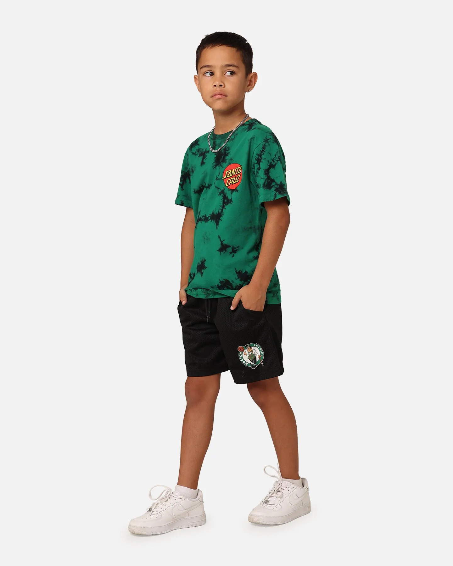 NBA Kids' Boston Celtics Team Mesh Shorts Black