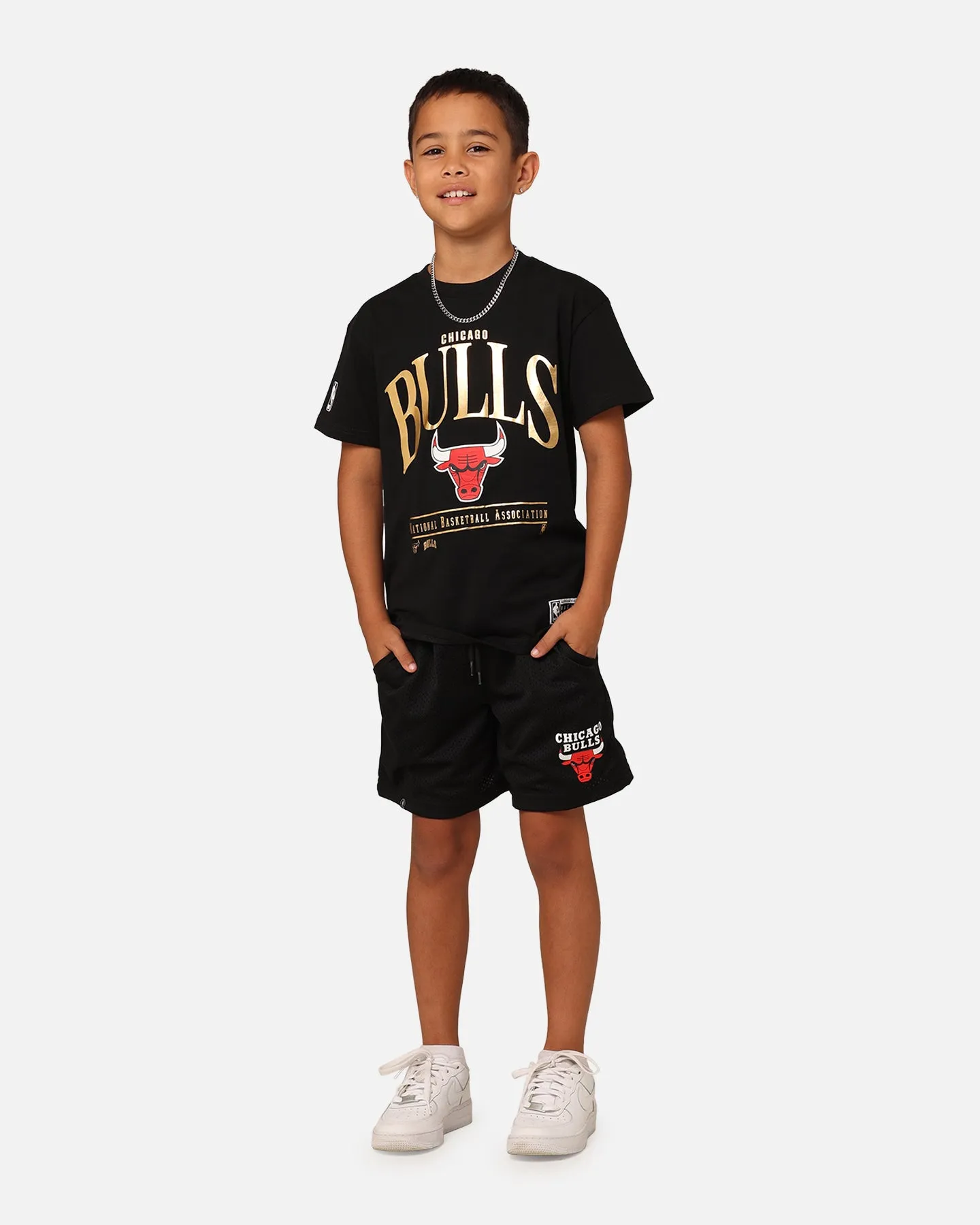 NBA Kids' Chicago Bulls Team Mesh Shorts Black