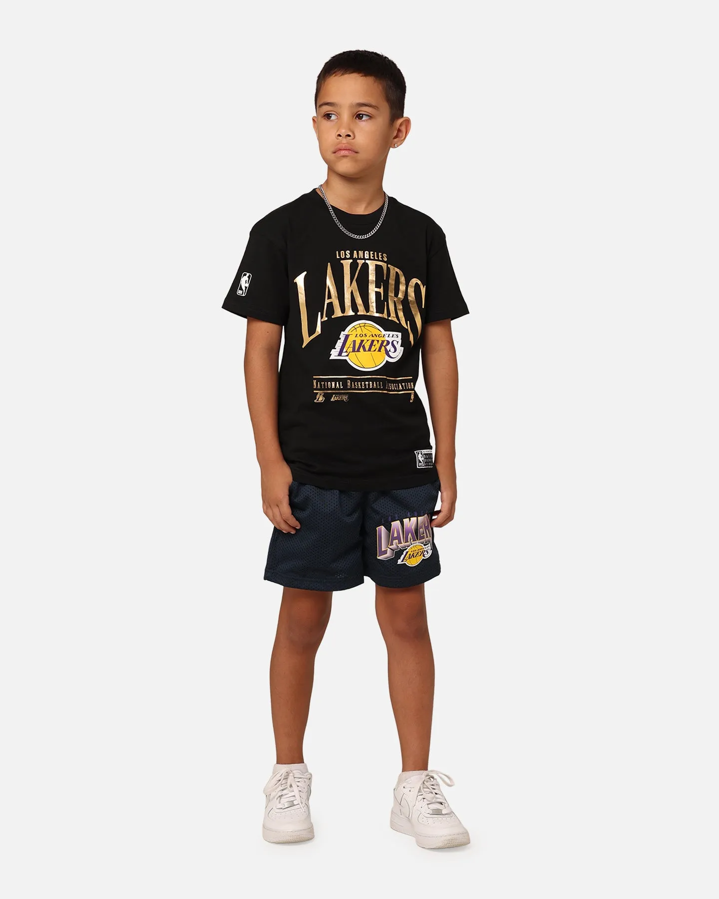 NBA Kids' Los Angeles Lakers Newark Mesh Shorts Navy