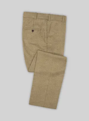 Noble Maple Khaki Wool Silk Linen Pants